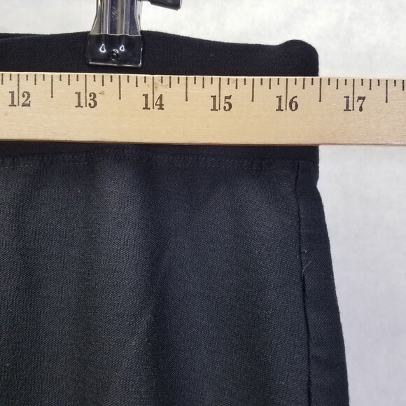 EILEEN FISHER Pants Women's M Ponte Knit Tapered Leg Elastic Waist Pull On Black - Picture 7 of 10